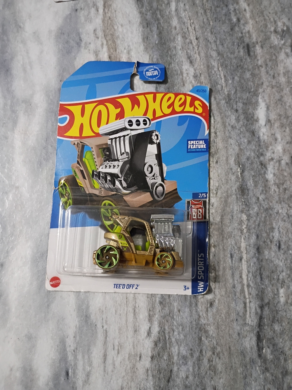 Mattel Hot Wheels Die-Cast Car in Gold & Green